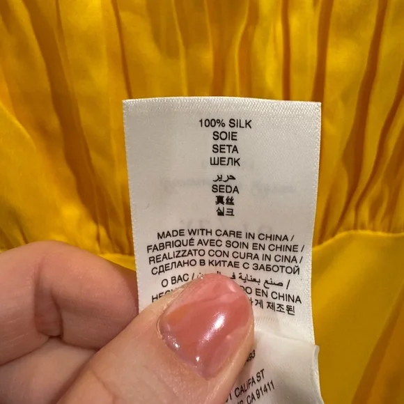 NWT Doen Gwendolyn yellow silk maxi dress in Daylily - Picture 10 of 10